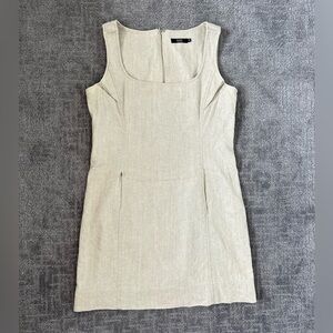 Areli Collection Linen Blend Shift Mini Dress